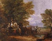 Thomas Gainsborough the harvest wagon oil painting reproduction
